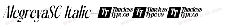 AlegreyaSC Italic字体转换